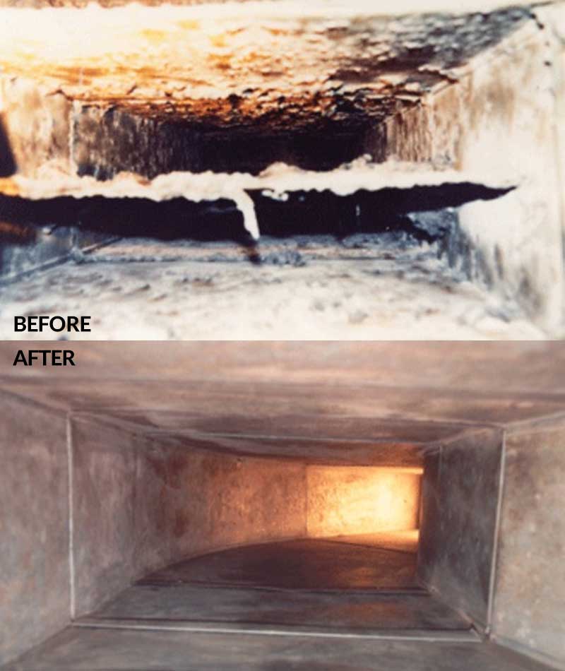 Air Duct Cleaning before and after photo